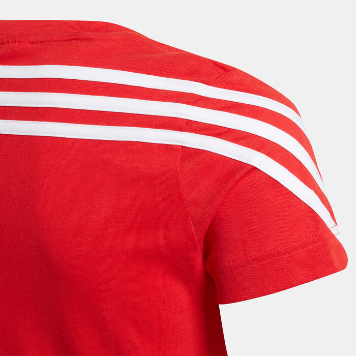 adidas Kids' 3-Stripes Graphic T-Shirt Red adidas Kids' 3-Stripes Graphic T-Shirt Red image number 3