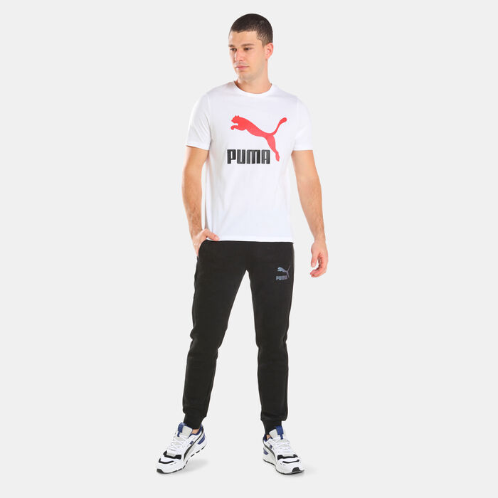 PUMA Men's Classics Classics Logo Interest T-Shirt White PUMA Men's Classics Classics Logo Interest T-Shirt White image number 2