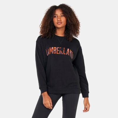 Timberland Women's Checkered Logo Sweatshirt Black