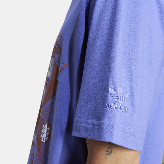 adidas Originals Men's Training Supply Street 4 T-Shirt Blue adidas Originals Men's Training Supply Street 4 T-Shirt Blue image number 4