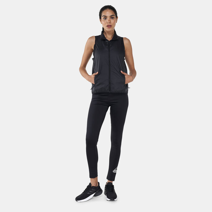 adidas Women's Run Icon 3-Stripes Running Wind Vest Black adidas Women's Run Icon 3-Stripes Running Wind Vest Black image number 2