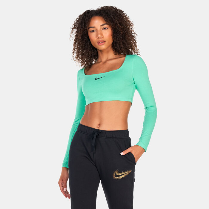 Nike Women's Sportswear Crop Top Green Nike Women's Sportswear Crop Top Green image number 0