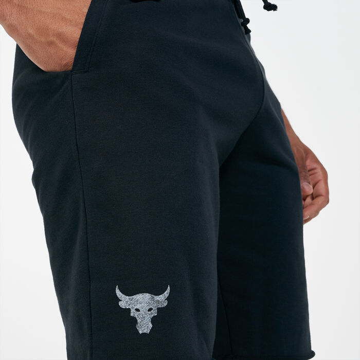 Under Armour Men's Project Rock Terry Shorts Black Under Armour Men's Project Rock Terry Shorts Black image number 3