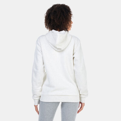 adidas Women's Essentials 3-Stripes Fleece Hoodie White adidas Women's Essentials 3-Stripes Fleece Hoodie White