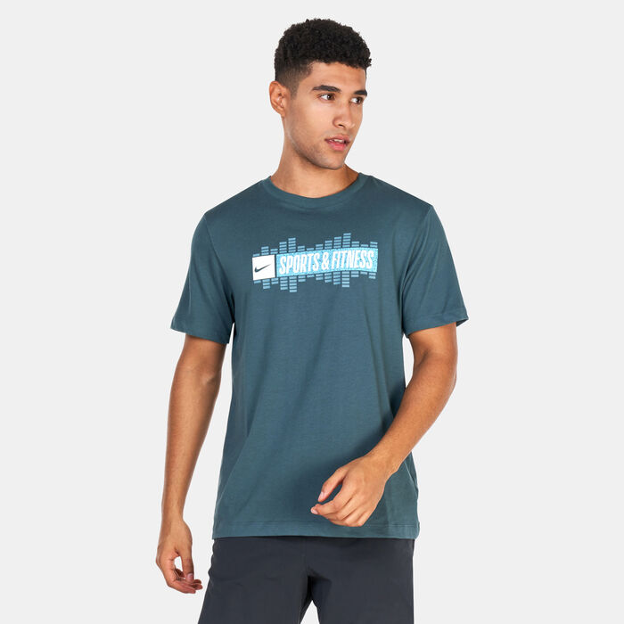 Nike Men's Dri-FIT Graphic Print T-Shirt Green Nike Men's Dri-FIT Graphic Print T-Shirt Green image number 0