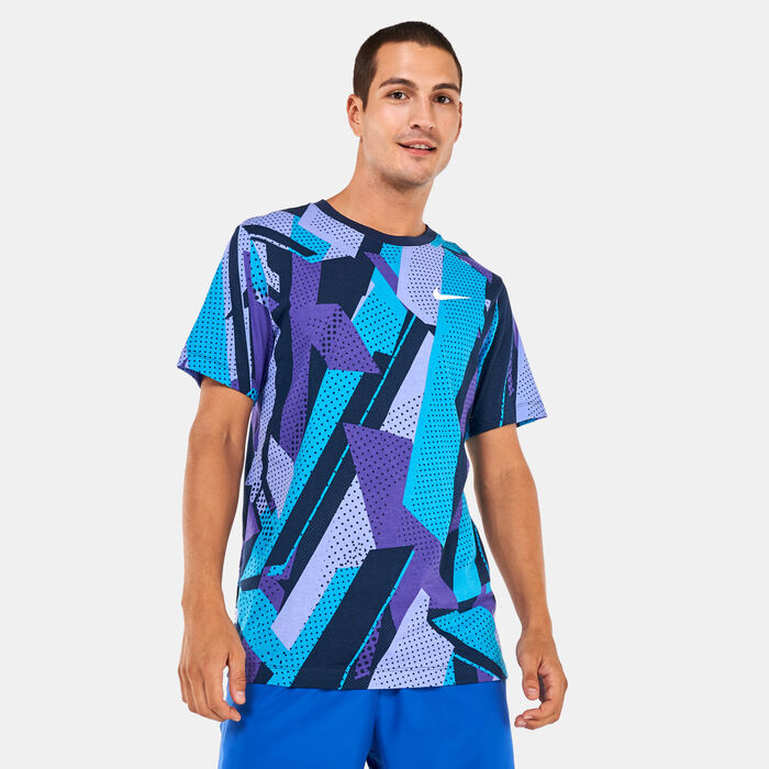 Nike Men's Dri-FIT Printed Training T-Shirt Purple Nike Men's Dri-FIT Printed Training T-Shirt Purple image number 0