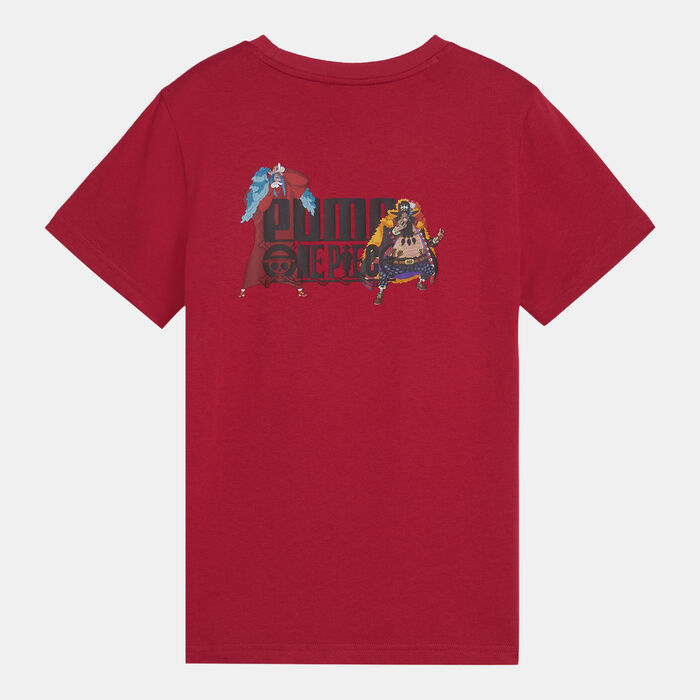PUMA Kids' x One Piece Graphic T-Shirt Red PUMA Kids' x One Piece Graphic T-Shirt Red image number 1