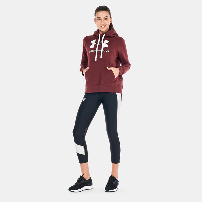 Under Armour Women's UA Rival Fleece Logo Hoodie Red Under Armour Women's UA Rival Fleece Logo Hoodie Red image number 2