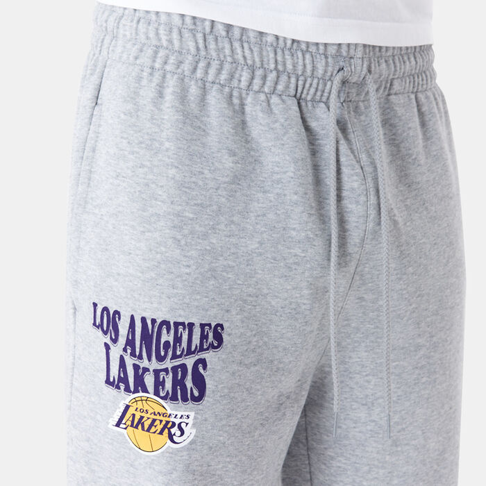 New Era Men's NBA Los Angeles Lakers Script Joggers Grey image number 4