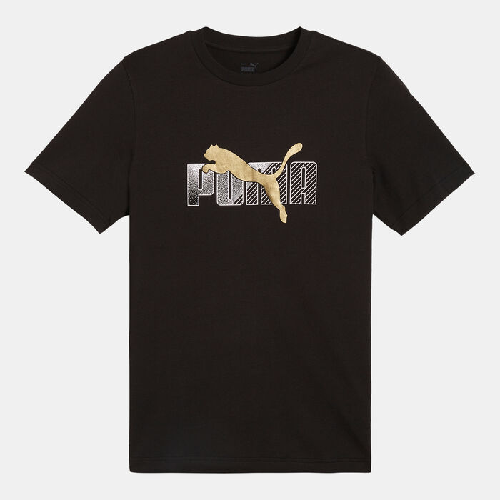 PUMA Men's Essentials+ Logo Lab Holiday T-Shirt Black PUMA Men's Essentials+ Logo Lab Holiday T-Shirt Black image number 0