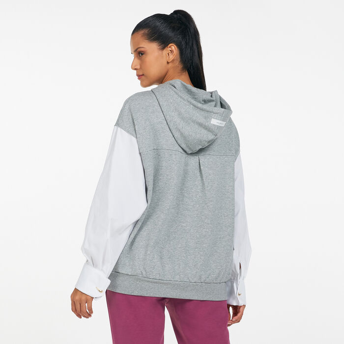 Nike Women's Sportswear Icon Clash Hoodie Grey Nike Women's Sportswear Icon Clash Hoodie Grey image number 1