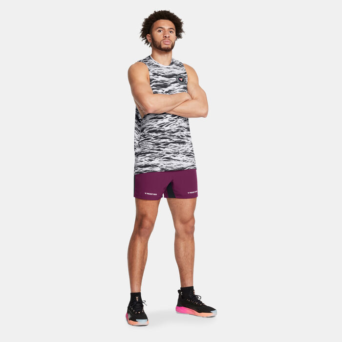 Under Armour Men's Project Rock Ultimate Training Shorts Purple Under Armour Men's Project Rock Ultimate Training Shorts Purple image number 2
