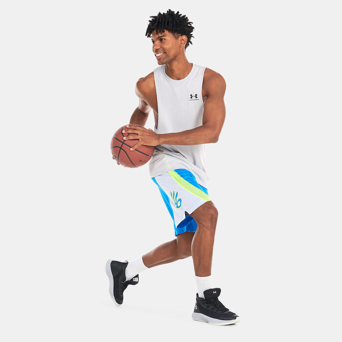 Under Armour Men's Curry Splash 9-inch Shorts Blue Under Armour Men's Curry Splash 9-inch Shorts Blue image number 2