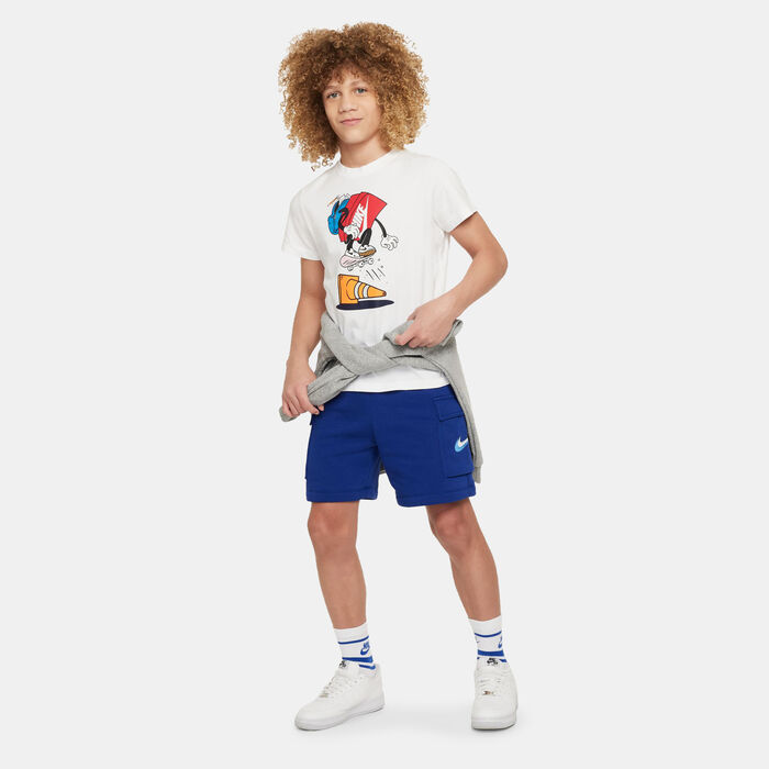 Nike Kids' Sportswear Fleece Shorts (Older Kids) Blue Nike Kids' Sportswear Fleece Shorts (Older Kids) Blue image number 2