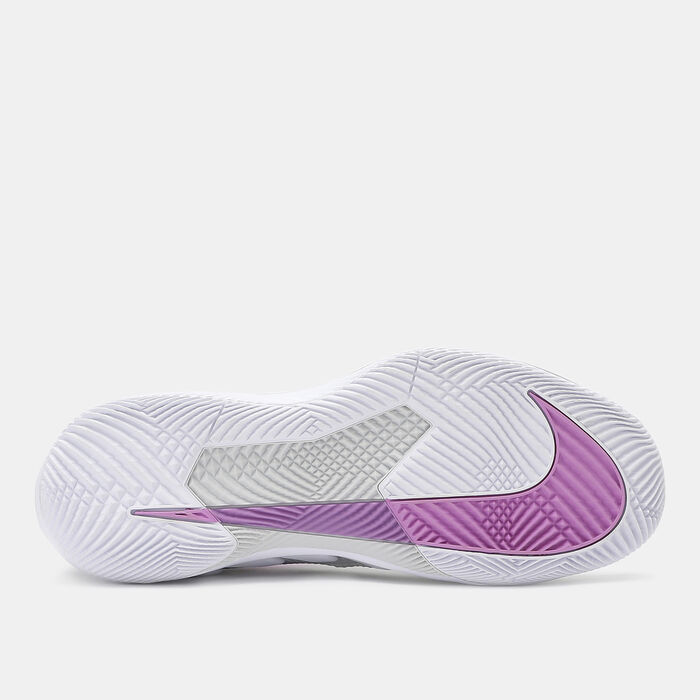 Nike Women's Court Air Zoom Vapor Pro Shoe Grey image number 3