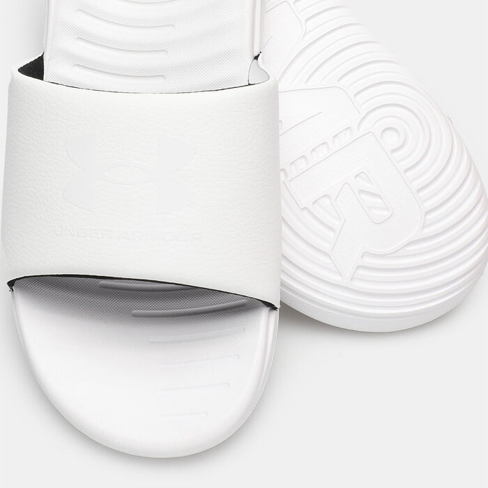 Under Armour Women's Ansa Fixed Slides White Under Armour Women's Ansa Fixed Slides White image number 2