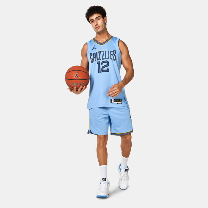Jordan Men's NBA Ja Morant Memphis Grizzlies Statement Edition Swingman Basketball Jersey Blue Jordan Men's NBA Ja Morant Memphis Grizzlies Statement Edition Swingman Basketball Jersey Blue image number 4