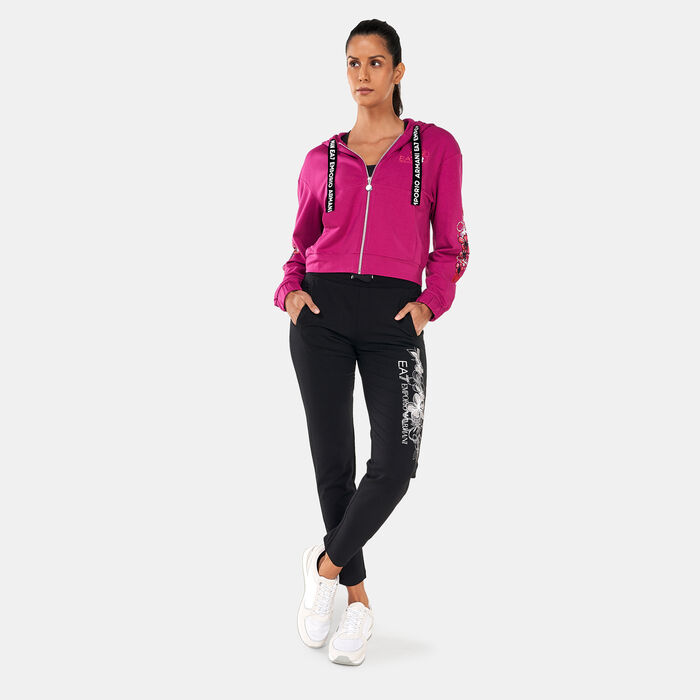 EA7 Emporio Armani Women's Hoodie Purple EA7 Emporio Armani Women's Hoodie Purple image number 2