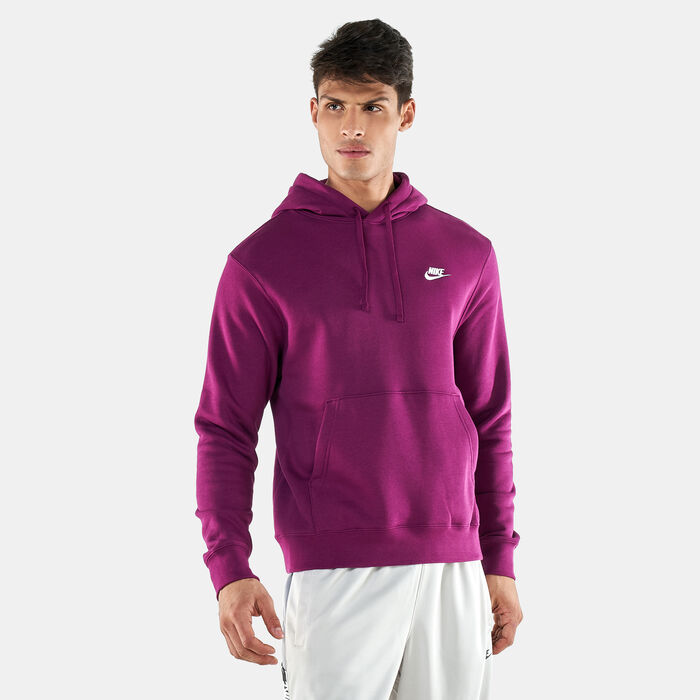 Nike Men's Sportswear Club Fleece Hoodie Red Nike Men's Sportswear Club Fleece Hoodie Red image number 0