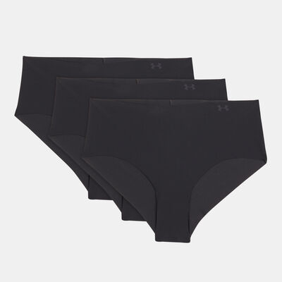 Under Armour Women's Pure Stretch Hipster Briefs (3-Pack) Black