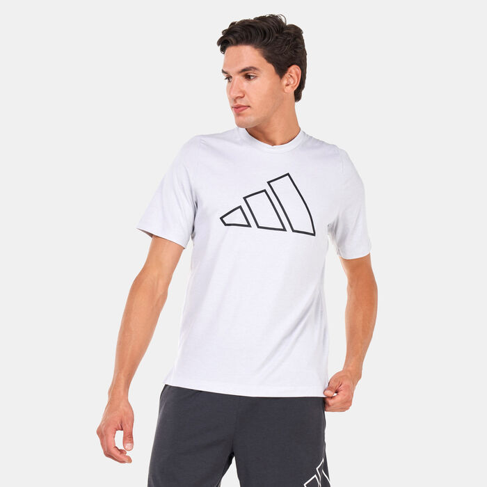 adidas Men's Train Icons 3-Bar Training T-Shirt Grey adidas Men's Train Icons 3-Bar Training T-Shirt Grey image number 0
