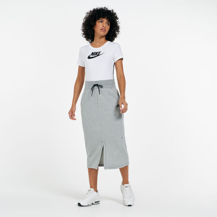 Nike Women's Sportswear Fleece Skirt Grey image number 2