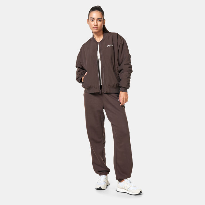 New Balance Women's Linear Heritage Sweatpants Brown New Balance Women's Linear Heritage Sweatpants Brown image number 4