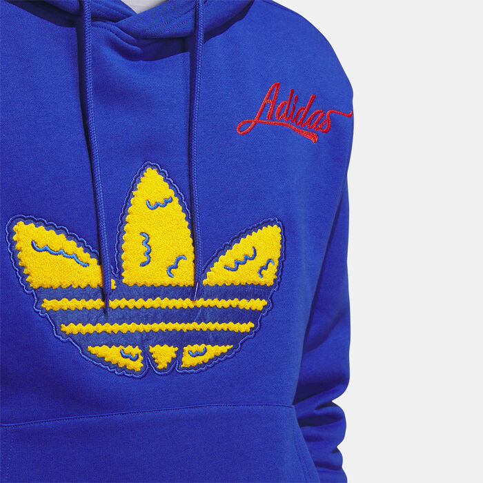 adidas Originals Men's Collegiate Badge Hoodie Blue image number 3