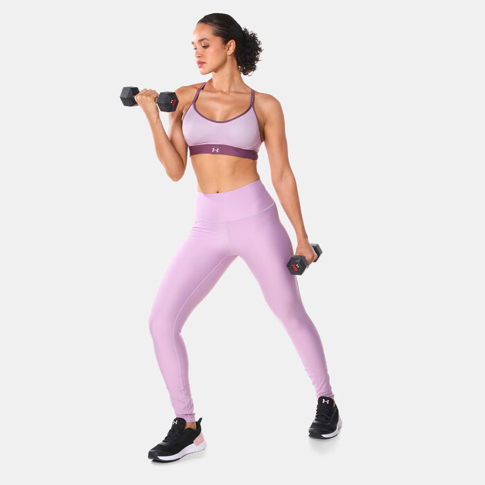 Under Armour Women's HeatGear® No-Slip Training Leggings Purple image number 2