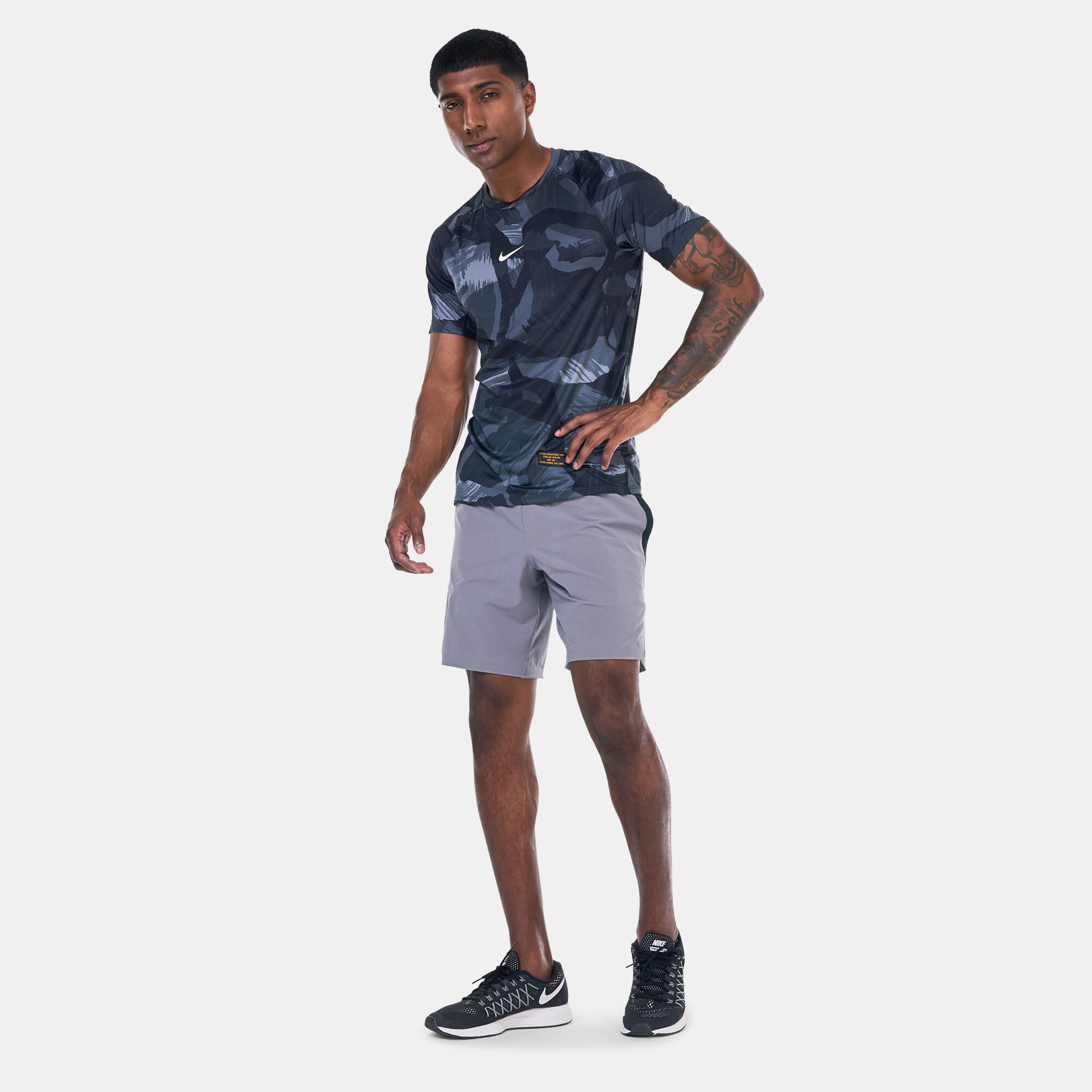 Men s Pro Dri FIT Camo Training Top Black Nike in Qatar SSS