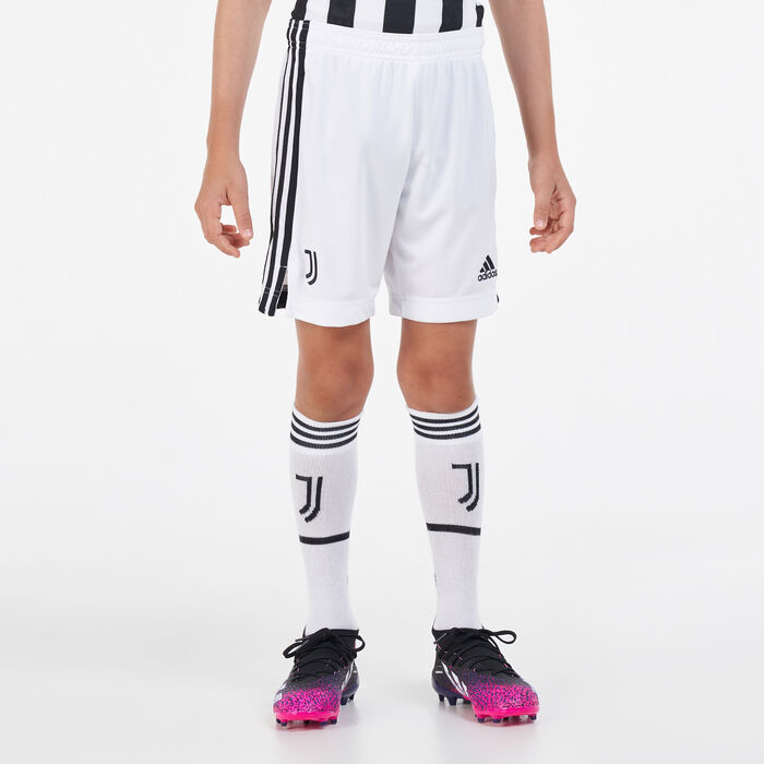 adidas Kids' Juventus Home Stadium Shorts - 2021/22 White adidas Kids' Juventus Home Stadium Shorts - 2021/22 White image number 0