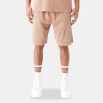 New Era Men's Washed Logo Shorts Orange