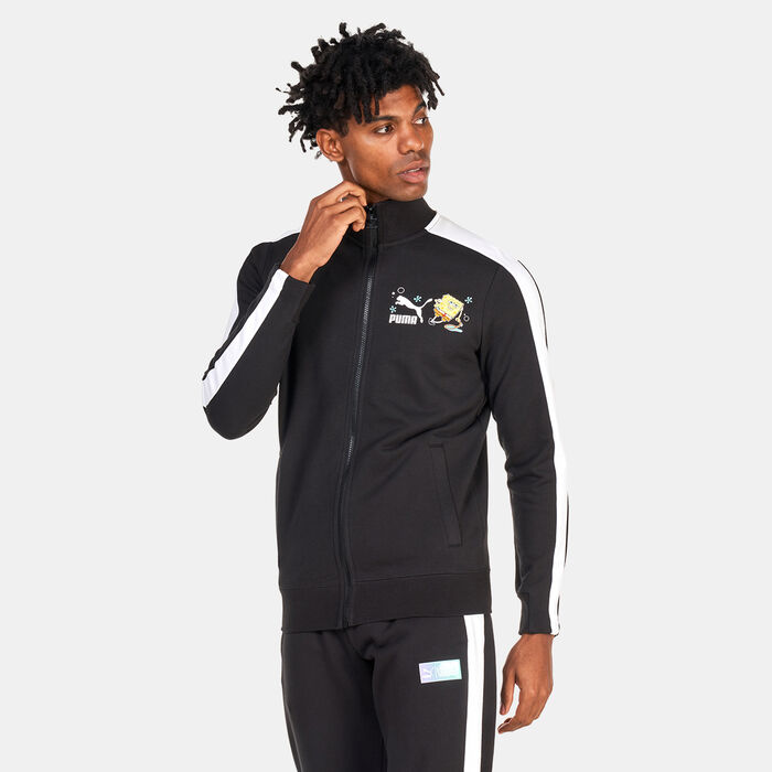 PUMA Men's x SPONGEBOB T7 Track Jacket Black PUMA Men's x SPONGEBOB T7 Track Jacket Black image number 0