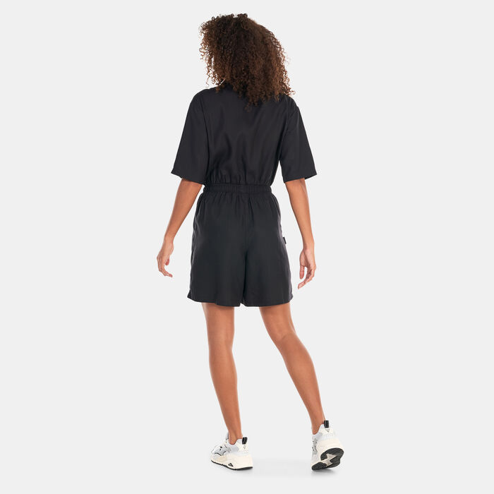 PUMA Women's DOWNTOWN Romper Black PUMA Women's DOWNTOWN Romper Black image number 1