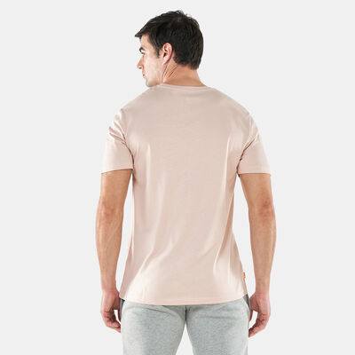 Timberland Men's Small Logo Print Logo T-Shirt Pink