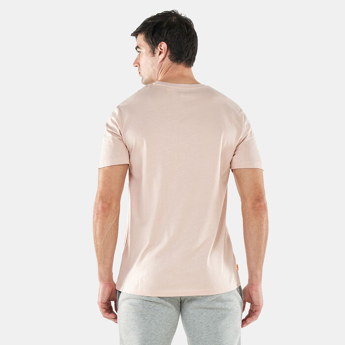 Timberland Men's Small Logo Print Logo T-Shirt Pink Timberland Men's Small Logo Print Logo T-Shirt Pink image number 1