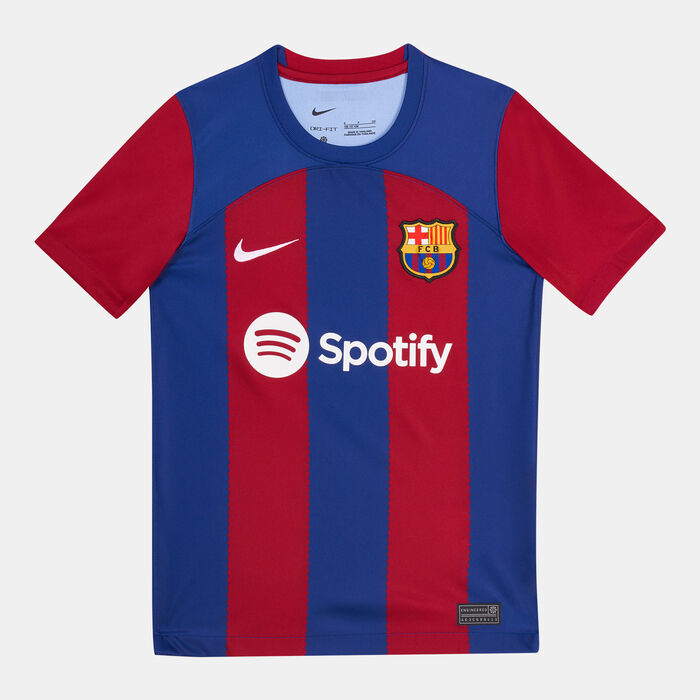 Nike Kids' F.C. Barcelona Stadium Home Jersey - 2023/24 (Older Kids) Blue image number 0