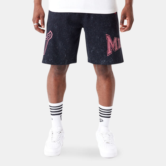 New Era Men's NBA Miami Heat Washed Shorts Black image number 0
