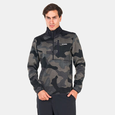 Columbia Men's Sweater Weather™ II Printed Fleece Half-Zip Jacket Black Columbia Men's Sweater Weather™ II Printed Fleece Half-Zip Jacket Black