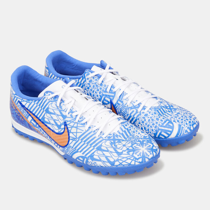 Nike Men's Zoom Mercurial Vapor 15 Academy CR7 Turf Football Shoe Blue image number 1