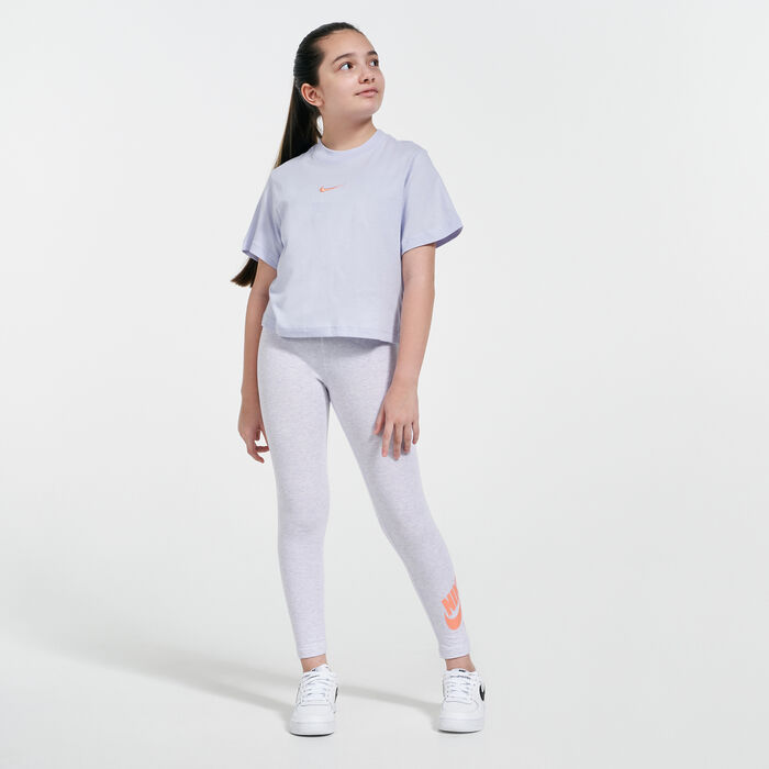 Nike Kids' Sportswear Air Favorites Leggings (Older Kids) Purple Nike Kids' Sportswear Air Favorites Leggings (Older Kids) Purple image number 2