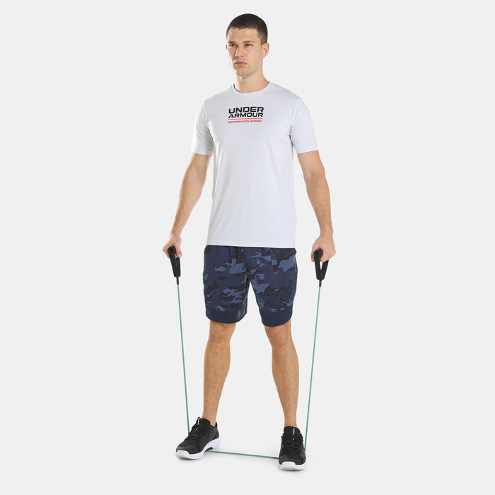 Under Armour Men's UA Multicolor Box Logo T-Shirt Grey image number 2