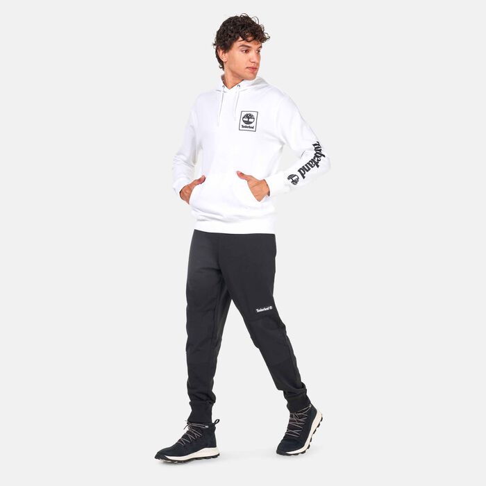Timberland Men's Stack Logo Hoodie White Timberland Men's Stack Logo Hoodie White image number 2