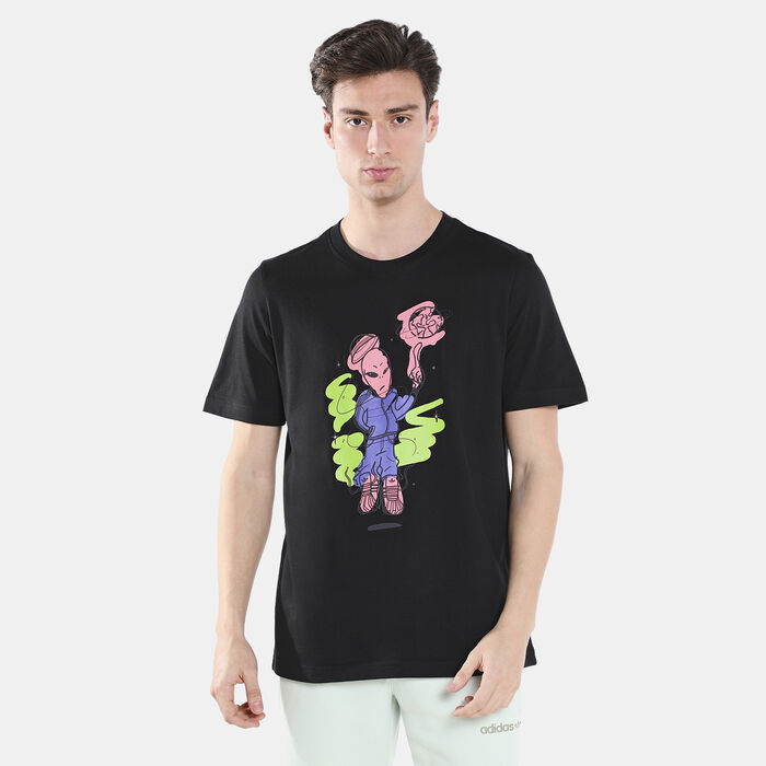 adidas Originals Men's Graphics Stoked Alien T-Shirt Black adidas Originals Men's Graphics Stoked Alien T-Shirt Black image number 0