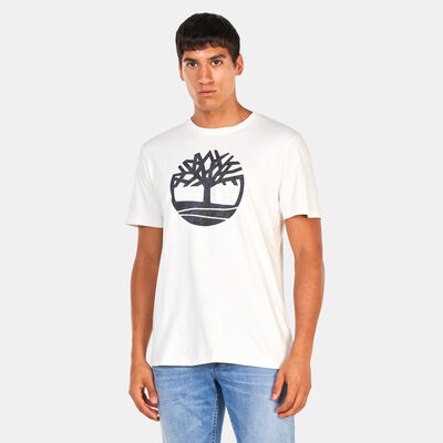 Timberland Men's Tree Logo Seasonal Camo T-Shirt White