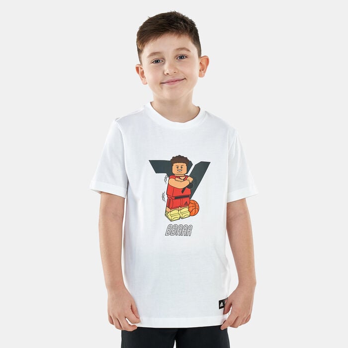 adidas Kids' Basketball T-Shirt White adidas Kids' Basketball T-Shirt White image number 0