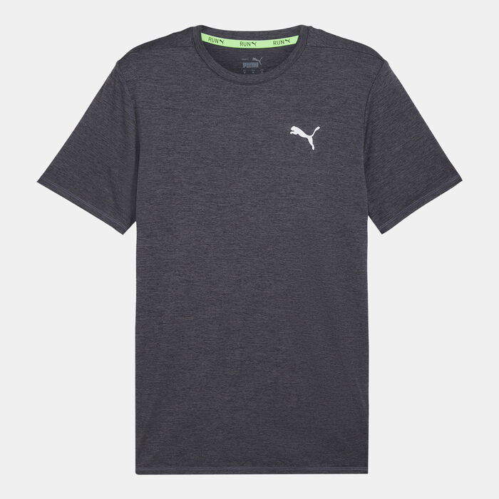 PUMA Men's RUN FAVOURITE Heather Running T-Shirt Grey PUMA Men's RUN FAVOURITE Heather Running T-Shirt Grey image number 0