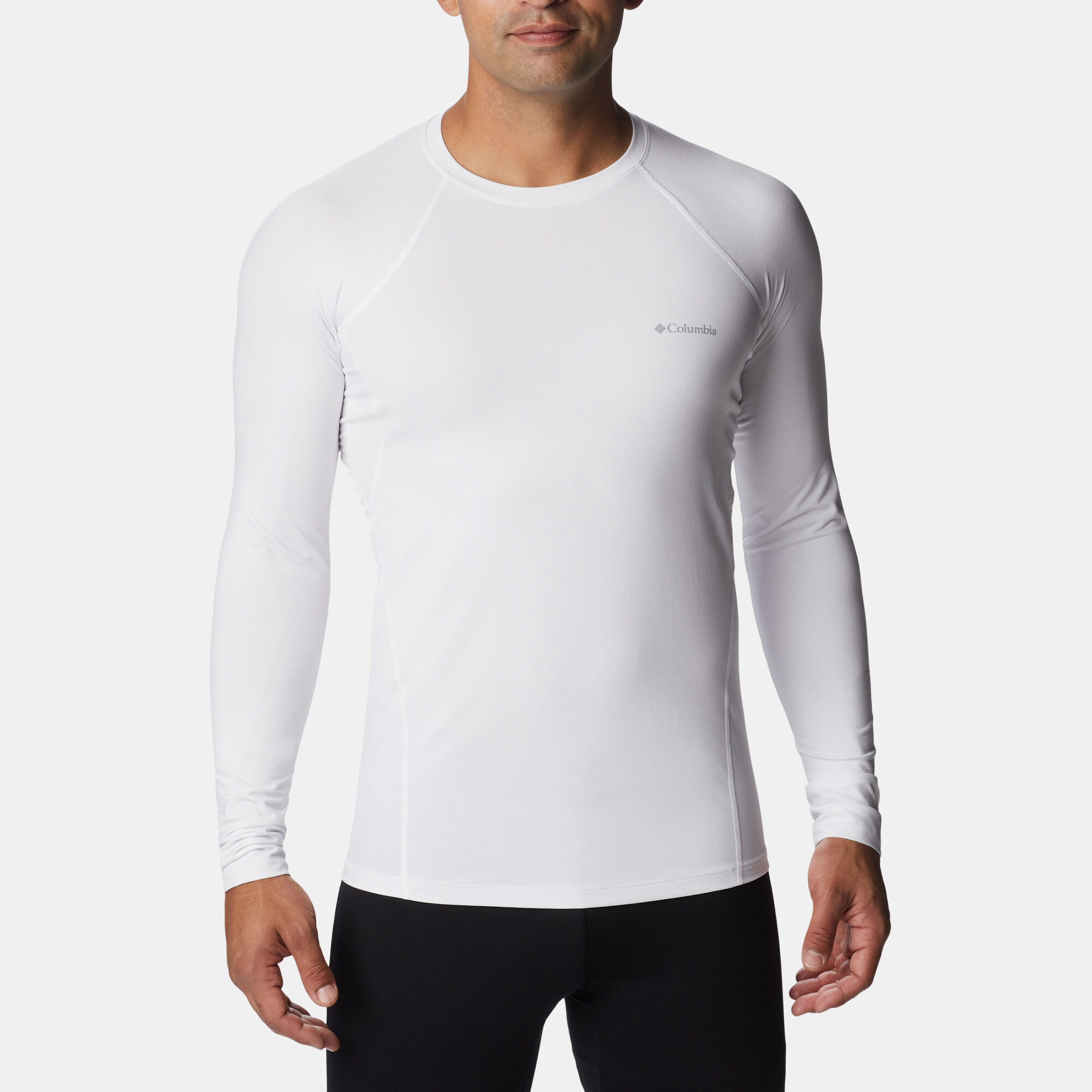 Men s Midweight Stretch Long Sleeve T Shirt White Columbia in Qatar SSS