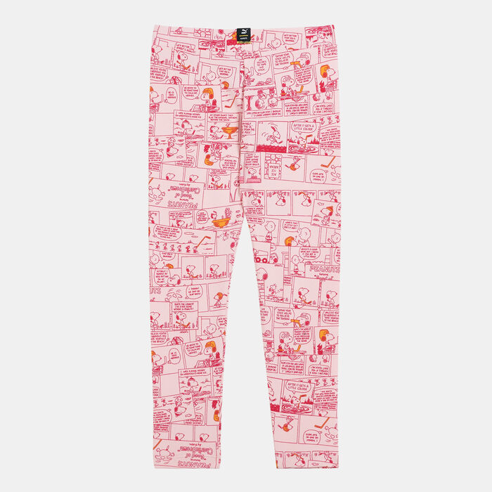 PUMA Kids' x PEANUTS Allover Print Leggings Pink PUMA Kids' x PEANUTS Allover Print Leggings Pink image number 0