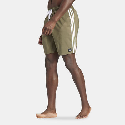 adidas Men's 3-Stripes CLX Swimming Shorts White